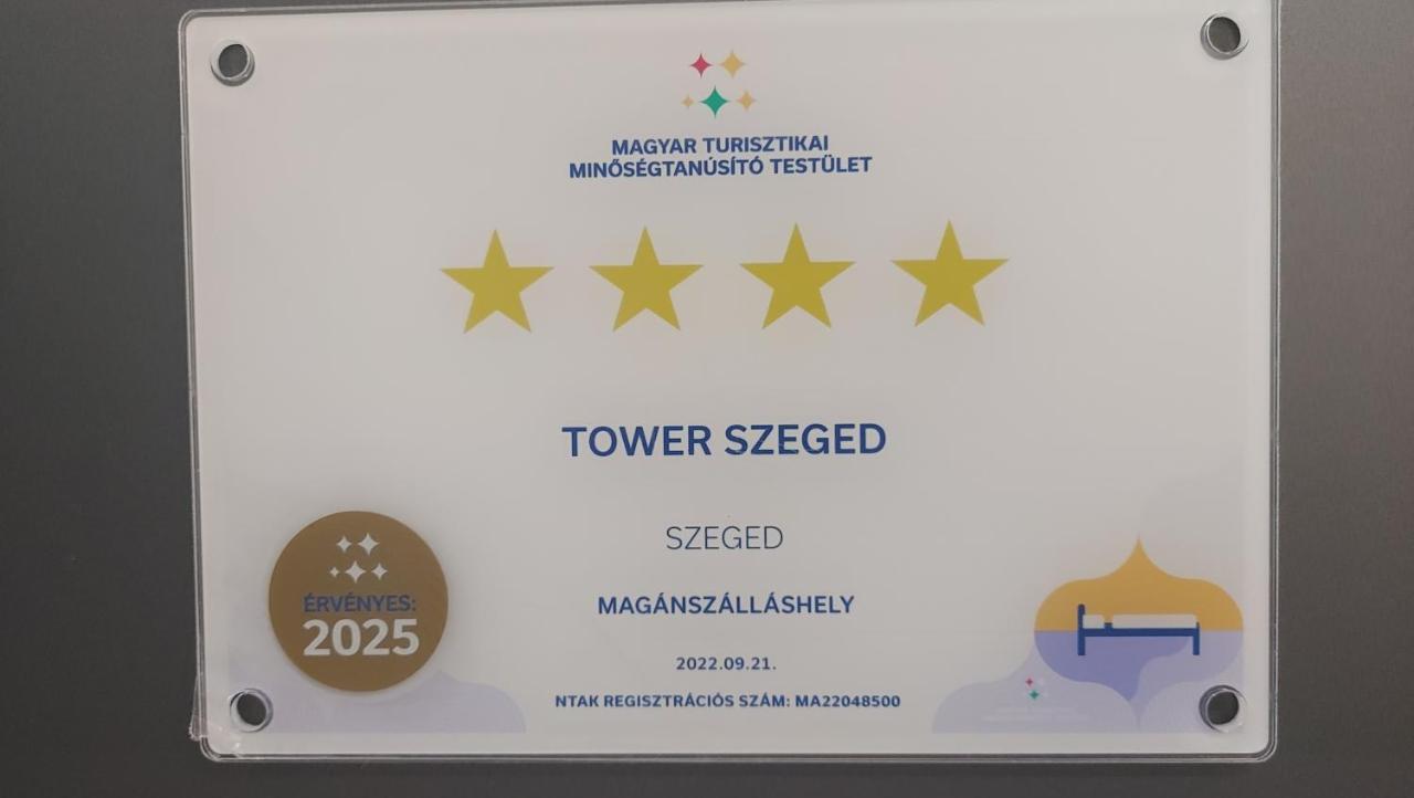 Tower Szeged Belvarosi Exkluziv Panoramas Apartman - Free Parking المظهر الخارجي الصورة